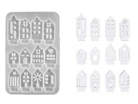 Molde silicona 12 casitas